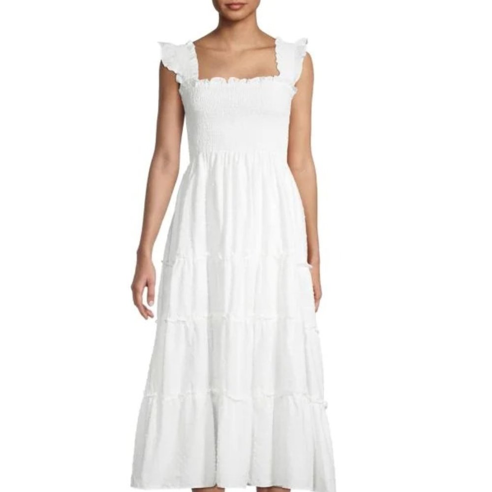 NWT Caara Calyso Smocked Tiered Dress